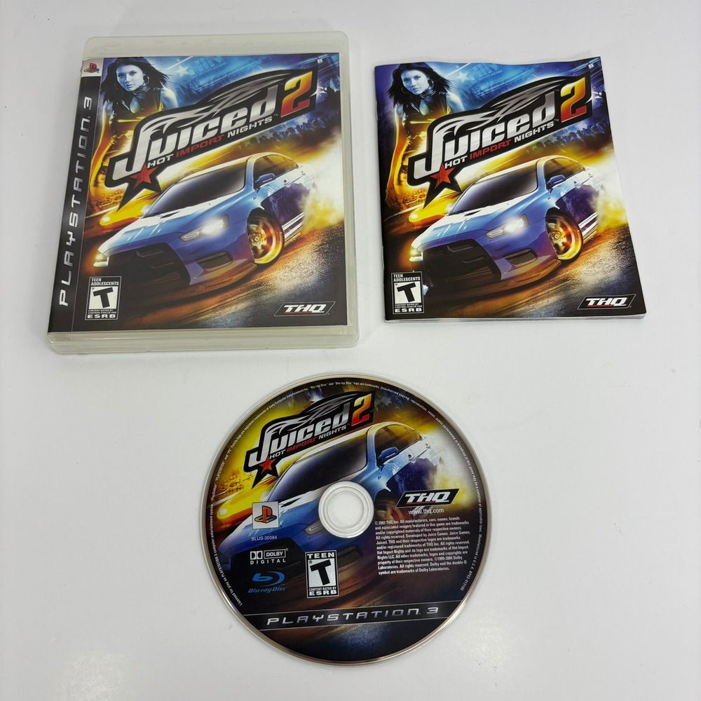 Juiced 2: Hot Import Nights PS3 Complete w/ Manual CIB - Tested & Working